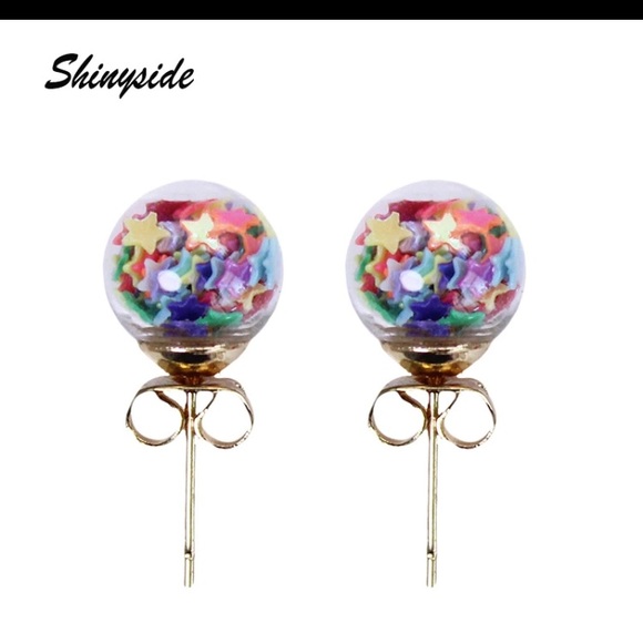 Jewelry - Glass Statement Star Earrings